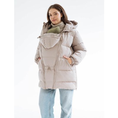 Love & Carry zimní těhotenská a nosící péřová bunda 3v1 Beige – Zboží Dáma