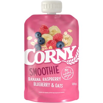 Corny Smoothie kapsička banán maliny borůvky ovesné vločky 120 g – Hledejceny.cz
