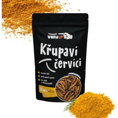 WormUP Křupaví červíci s kari 20 g – Zboží Dáma