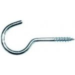 Šroubovací hák zahnutý se závitem do dřeva 5,5x60 modrý pozink – Sleviste.cz