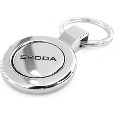 Přívěsek na klíče Škoda Auto s žetonem do vozíku originál – Zboží Dáma