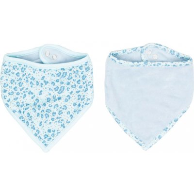 Bebe-Jou Bandana slintáček Bébé-jou Leopard Blue 2ks – Zboží Dáma