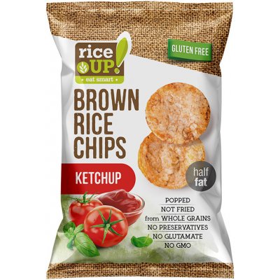 Brown Rice RiceUP! hnědé rýžové chipsy kečup 60 g – Zboží Mobilmania