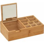5five Simply Smart Organizér na kosmetiku se zrcadlem. bambusový, 24 x 14 cm – Zboží Mobilmania