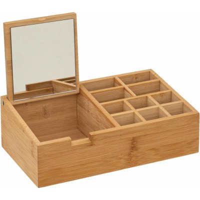 5five Simply Smart Organizér na kosmetiku se zrcadlem. bambusový, 24 x 14 cm – Zboží Mobilmania