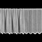 Českomoravská textilní vitrážová záclona, polyesterový batist V700 vyšívané oválky, s bordurou, bílá výška 40cm (v metráži) – Zbozi.Blesk.cz