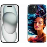 mmCase Gelové iPhone 15 Plus - olejomalba ženy