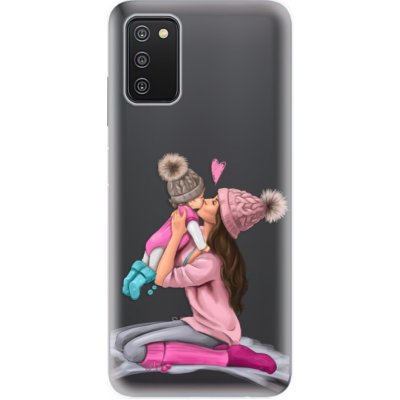 Pouzdro iSaprio - Kissing Mom - Brunette and Girl - Samsung Galaxy A03s