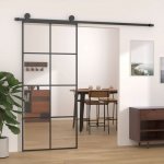 vidaXL hliník a ESG sklo 90 x 205 cm černé – Sleviste.cz