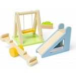 Bigjigs Toys Dřevěný nábytek do domečku pro panenky Venkovní hřiště – Zboží Mobilmania