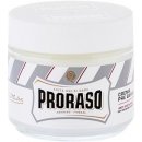 Proraso White Pre-Shave Cream krém pro snadnější oholení s mentolem, eukalyptem a glycerinem 100 ml