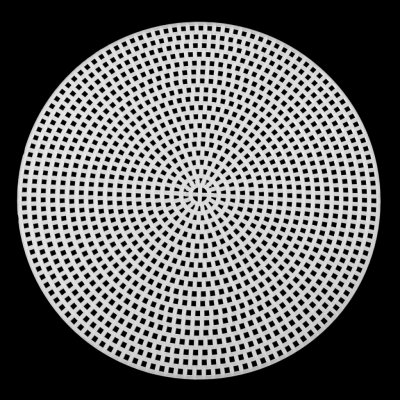 Stoklasa Plastová kanava vyšívací mřížka na vyšívání a tapiko 740489 5 bílá kruh 14,8cm