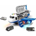Alltoys Policejní letadlo s nákladním prostorem + 3 autíčka 1:64 – Sleviste.cz