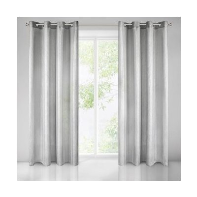 EUROFIRANY ZÁCLONA NA KROUŽCÍCH ELICE 140X250 CM ŠEDÁ – Hledejceny.cz