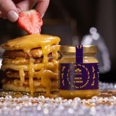 Včelařství Domovina Gourmed maca v medu 180 g – Zboží Dáma