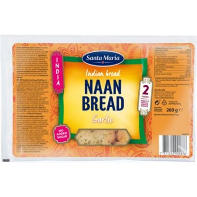 Santa Maria Naan indický chléb česnek 260 g – Zboží Dáma