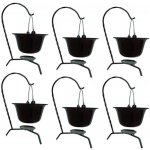 Kessel kotlíky servírovací na guláš smalt 0,8 l set 6 ks černé stojany na servírovací kotlíky 6 ks – Hledejceny.cz