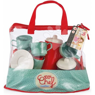 Écoiffier Souprava na oběd v tašce 100% Chef 35 doplňků s kávovarem od 18 měsíců – Zboží Dáma