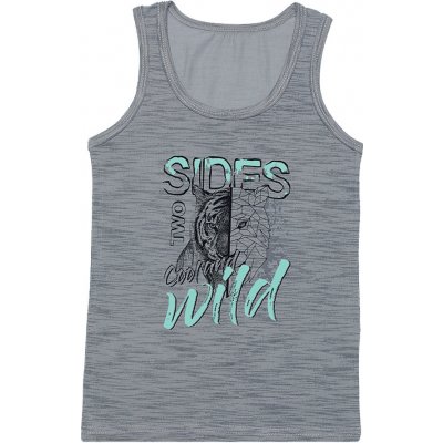 Evona chlapecký nátělník se širokými ramínky B šedá – Zboží Dáma