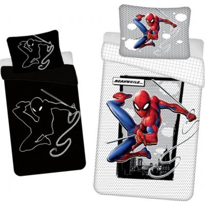 Jerry Fabrics Povlečení Spiderman 02 svítící Bavlna 140x200 70x90 – Zboží Mobilmania