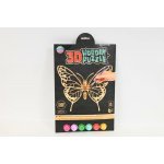 Grafix Dřevěné 3D puzzle 22 dílků + 6 ks akrylových barev motýl – Hledejceny.cz