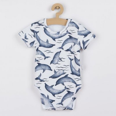 Kojenecké bavlněné body s krátkým rukávem Nicol Dolphin – Hledejceny.cz