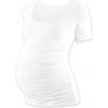 Těhotenské a kojící tričko Jožánek Johanka těhotenské tričko krátký rukáv bílá