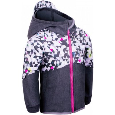 Unuo Dětská softshellová bunda s fleecem Street Žíhaná antracitová Metricon Holka – Zboží Dáma