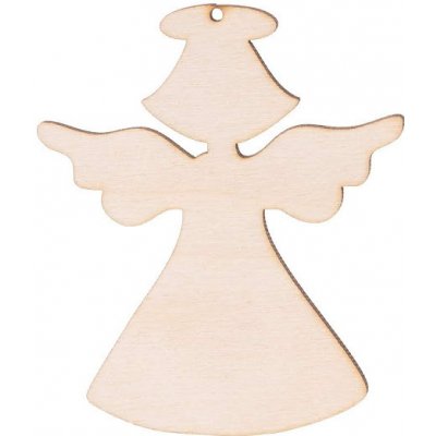 ČistéDřevo Dřevěný anděl XIV s dírkou 8 x 6 cm – Zboží Mobilmania