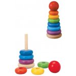 Plan Toys Barevné skládací kroužky – Zboží Mobilmania