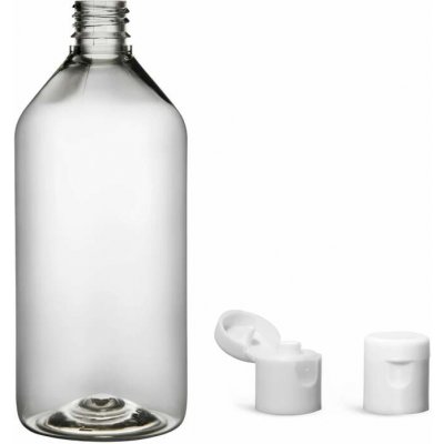 Via Plastová lahvička čirá s bílým dávkovacím víčkem 215 ml – Zboží Dáma
