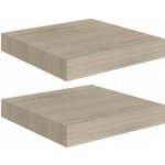 Nabytek XL Plovoucí nástěnné police 2 ks dub 23 x 23,5 x 3,8 cm MDF – Sleviste.cz