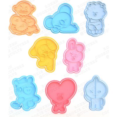 Sada vykrajovátek - BTS / BT21 Velikost: 8-10 cm – Hledejceny.cz