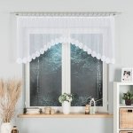 Dekorační oblouková krátká záclona na žabky ŽAKLINA 80 bílá 250x80 cm MyBestHome – Hledejceny.cz