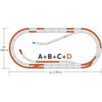 Roco Geoline Sada kolejí D (paralelní trať) s podložím 61103 – Zboží Dáma
