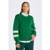 Dámský svetr a pulovr Gant SVETR BLOCK STRIPED C-NECK zelená