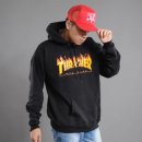 Thrasher Flame Hood mikina black