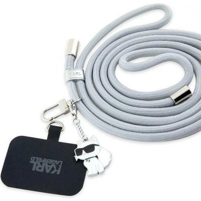 Karl Lagerfeld Crossbody Strap, šedá – Zboží Živě