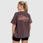 Iron Aesthetics Dámské oversized tričko Fit club washed burgundy – Zboží Mobilmania