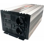 HOULI Power Inverter 12V/230V, 3000W/6000W, čistá sinusoida, 2 zásuvky HPZD0030U – Zboží Mobilmania