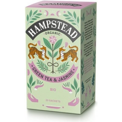 Hampstead Tea London BIO zelený čaj s jasmínem a bergamotem sáčkový čaj 20 ks – Zbozi.Blesk.cz