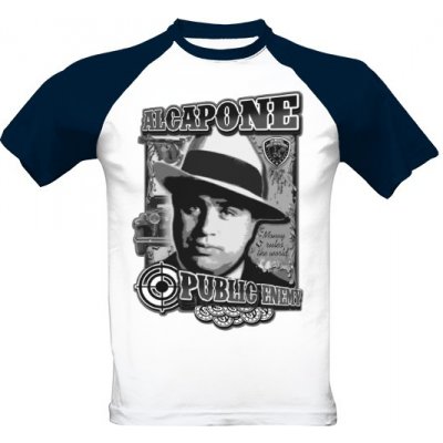 Tričko s potiskem Al Capone Ramirez hip hop pánské Navy a bílá