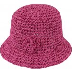 Biju dámský slaměný klobouk JJ-351 s kytičkou 9001630-3 růžová – Sleviste.cz