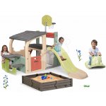 Smoby Set hrací centrum Fun Center se skluzavkou a zelená houpačka Kocour od 24 m – Zboží Mobilmania