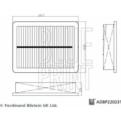 Vzduchový filtr BLUE PRINT ADBP220231 – Hledejceny.cz