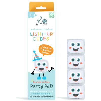 Glo Pals svítící senzorické kostky do vody vícebarevné Party Pal 4 ks – Zboží Dáma