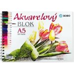 Bobo sešit Akvarelový blok A4 čistý 20 listů – Zboží Dáma
