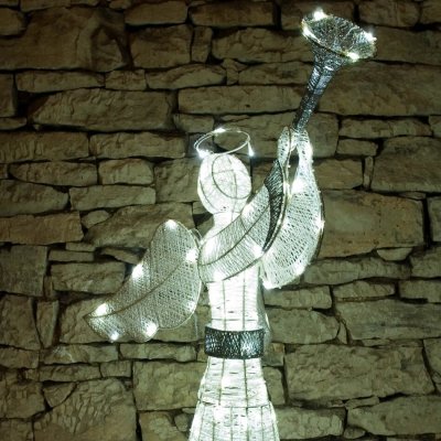 DECOLED Světelný anděl 122 cm, ledově bílá – Zboží Dáma