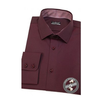 Avantgard pánská košile regular bordó 209-21113 – Zboží Mobilmania
