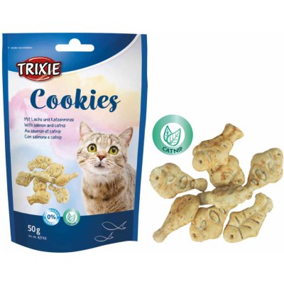Trixie Cookies Cat s lososem a catnipem 50 g – Zboží Mobilmania